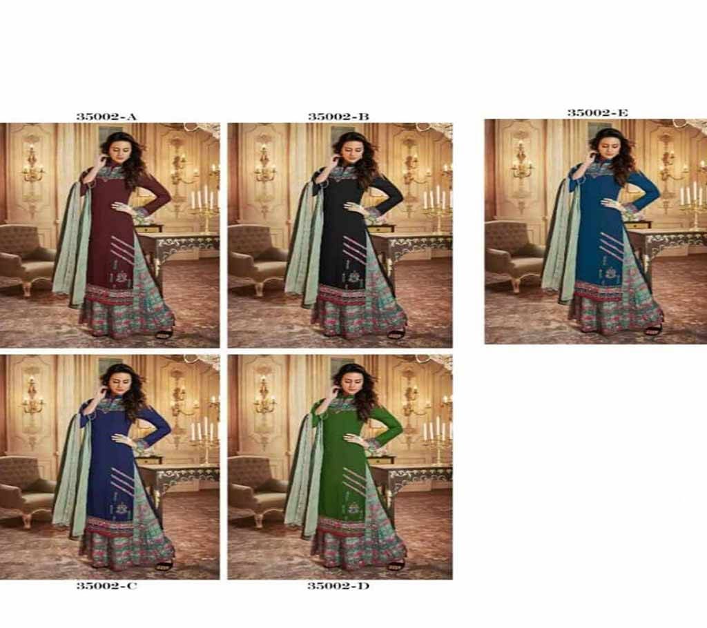 ARIHANT RANGREZ GOLD Semi Stitched Apple Georgette  Three Piece 