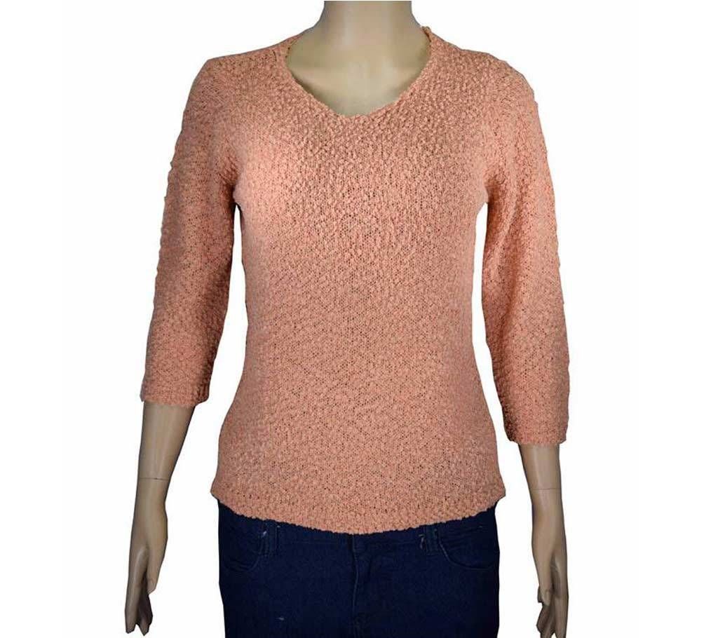 Ladies Polyester full sleeve sweater 