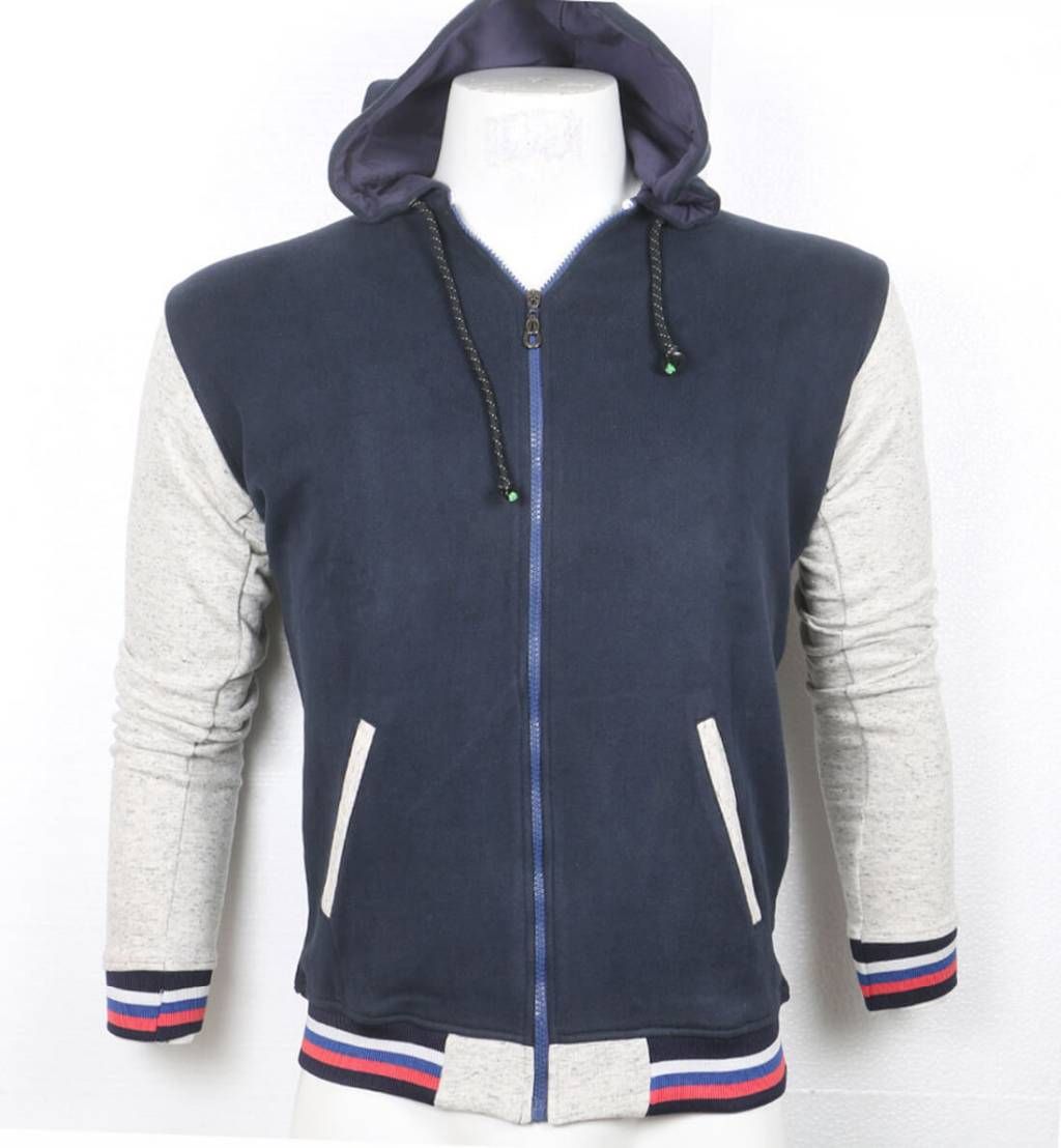(JACK&JONES) NEVY BLUE FULL SLEEVE HOODIE