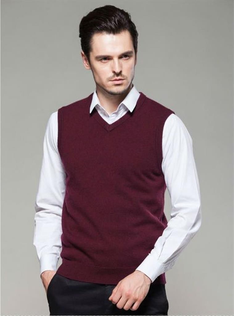 Gents formal sleeveless sweater 