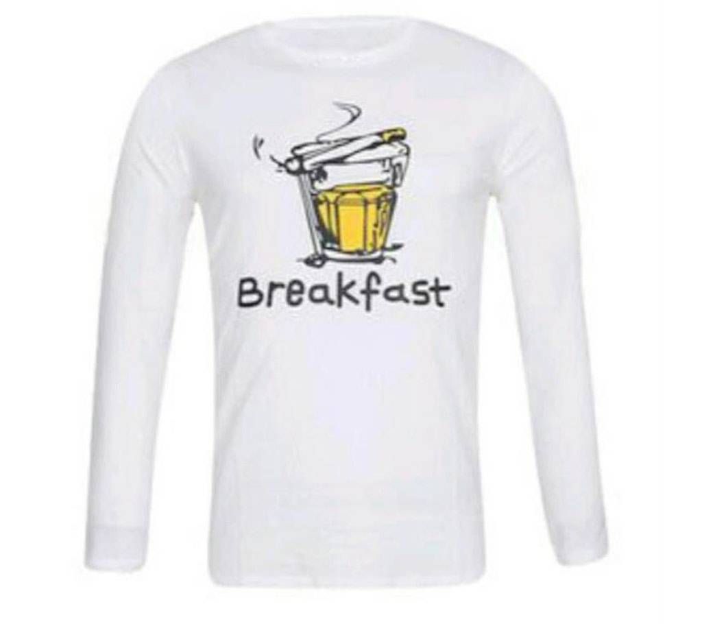 Breakfast Gents Full Sleeve Cotton T-shirt 