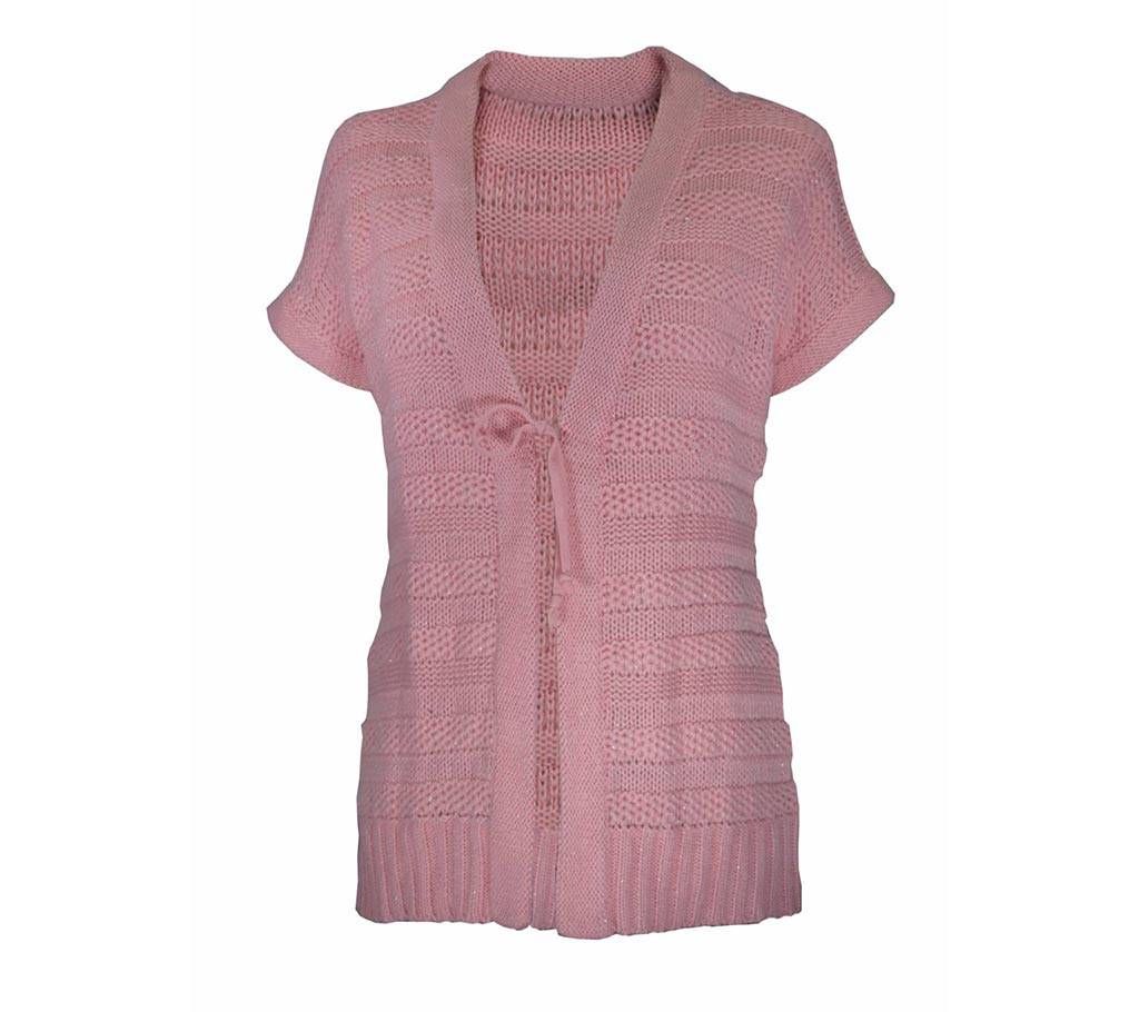 Ladies woolen half sleeve sweater 