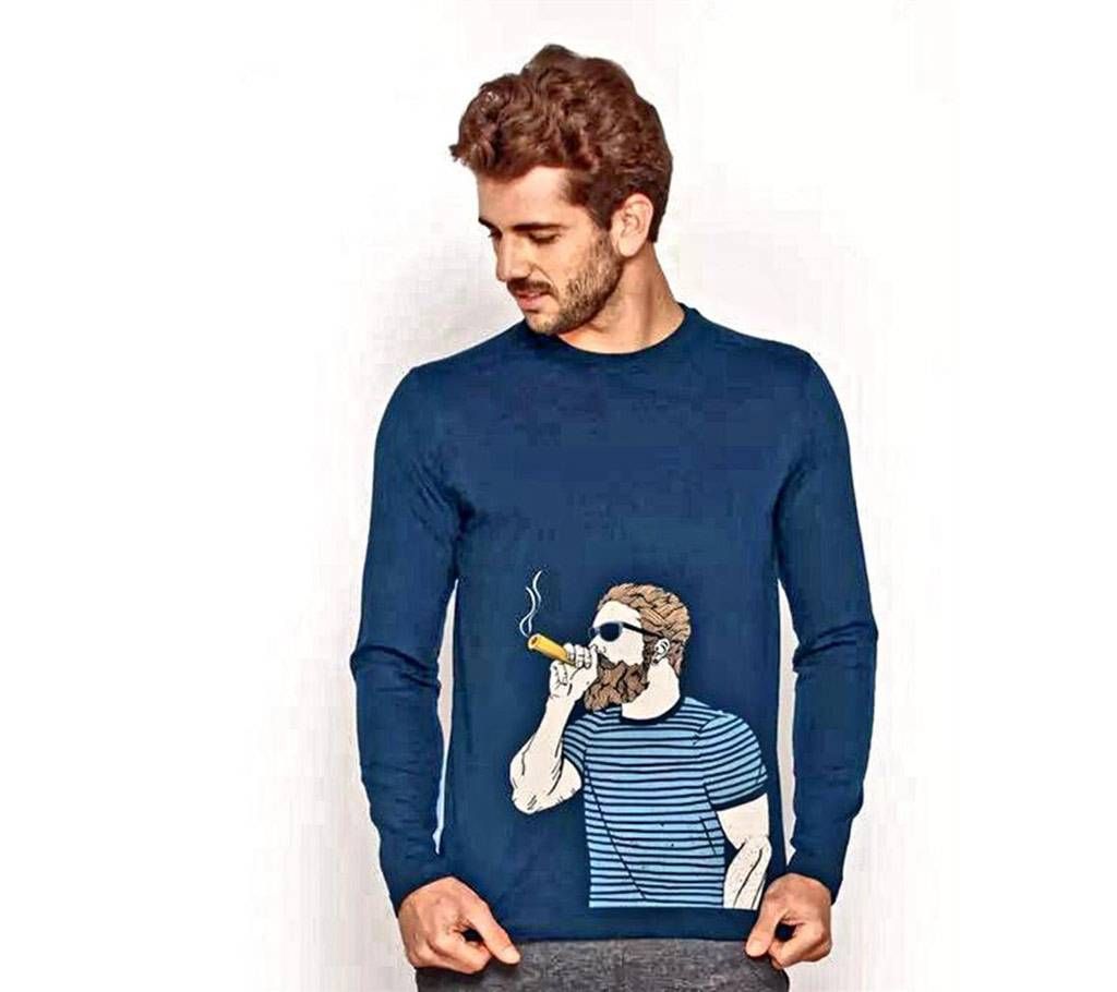 Smoking Gents Full Sleeve Cotton T-shirt