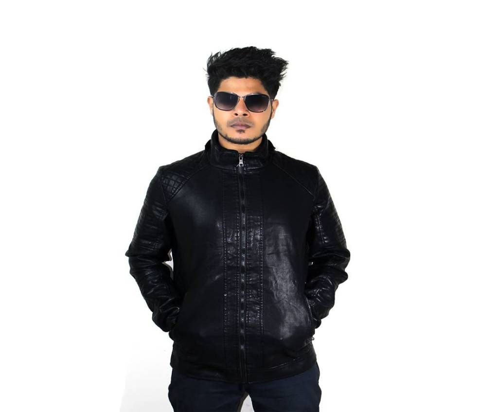 Men's Regular Fit PU Leather Jacket