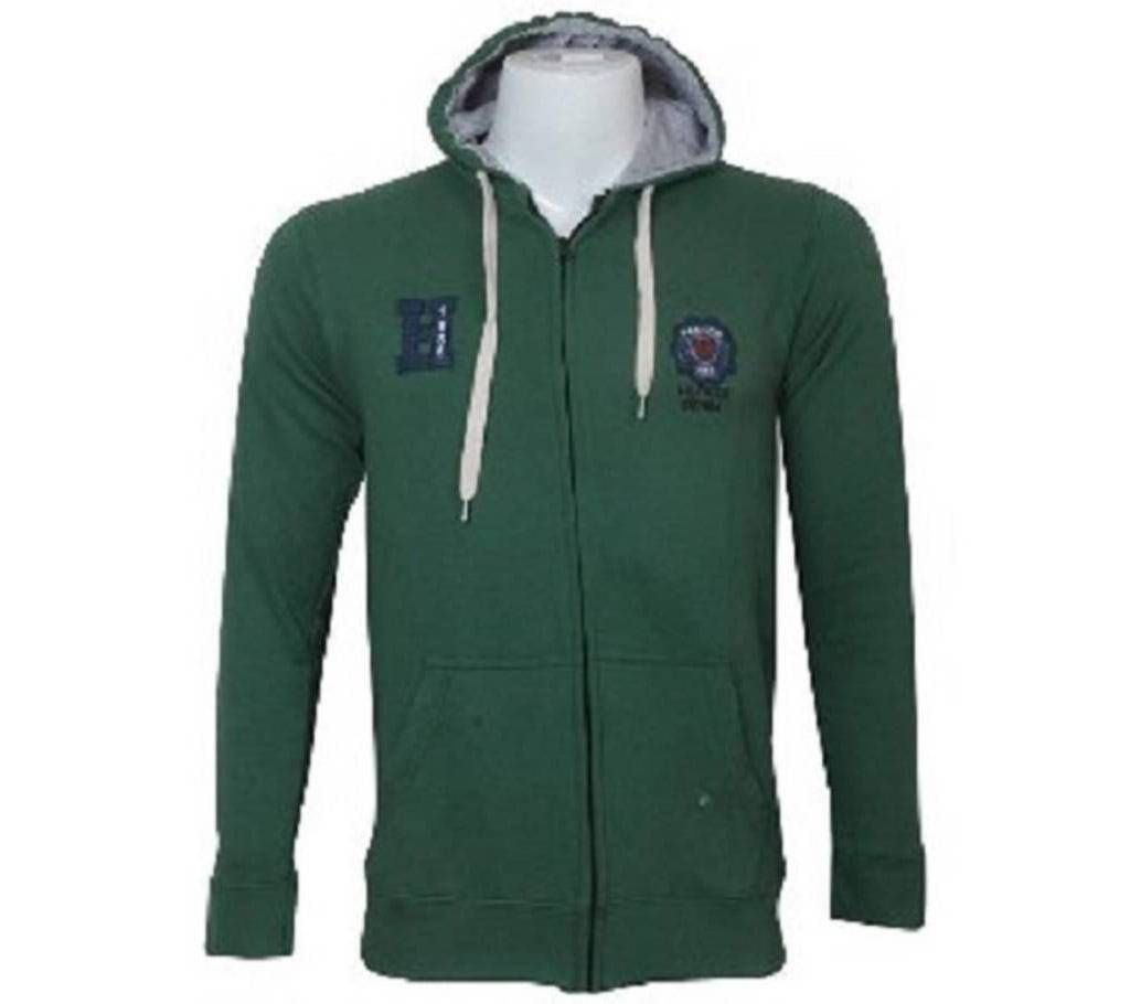 Full sleeve green hoodie for men 