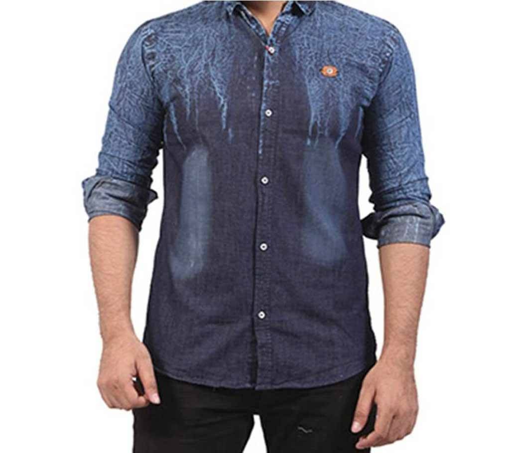 s.Oliver Denim full sleeve casual shirt- copy 