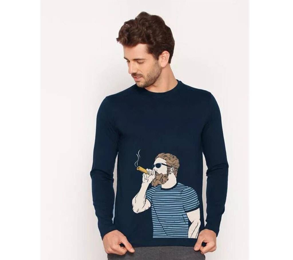 Smoke Gents Full Sleeve Cotton T-shirt 
