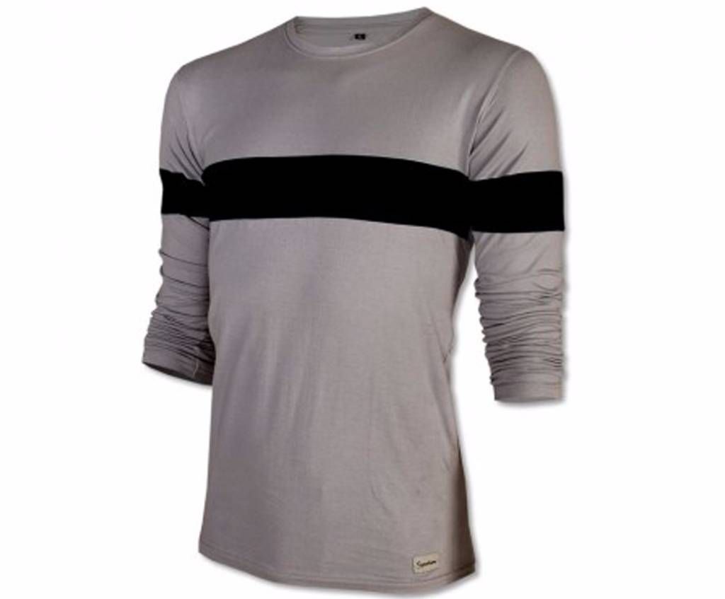 Ash Cotton Full Sleeve T-Shirt For Mens