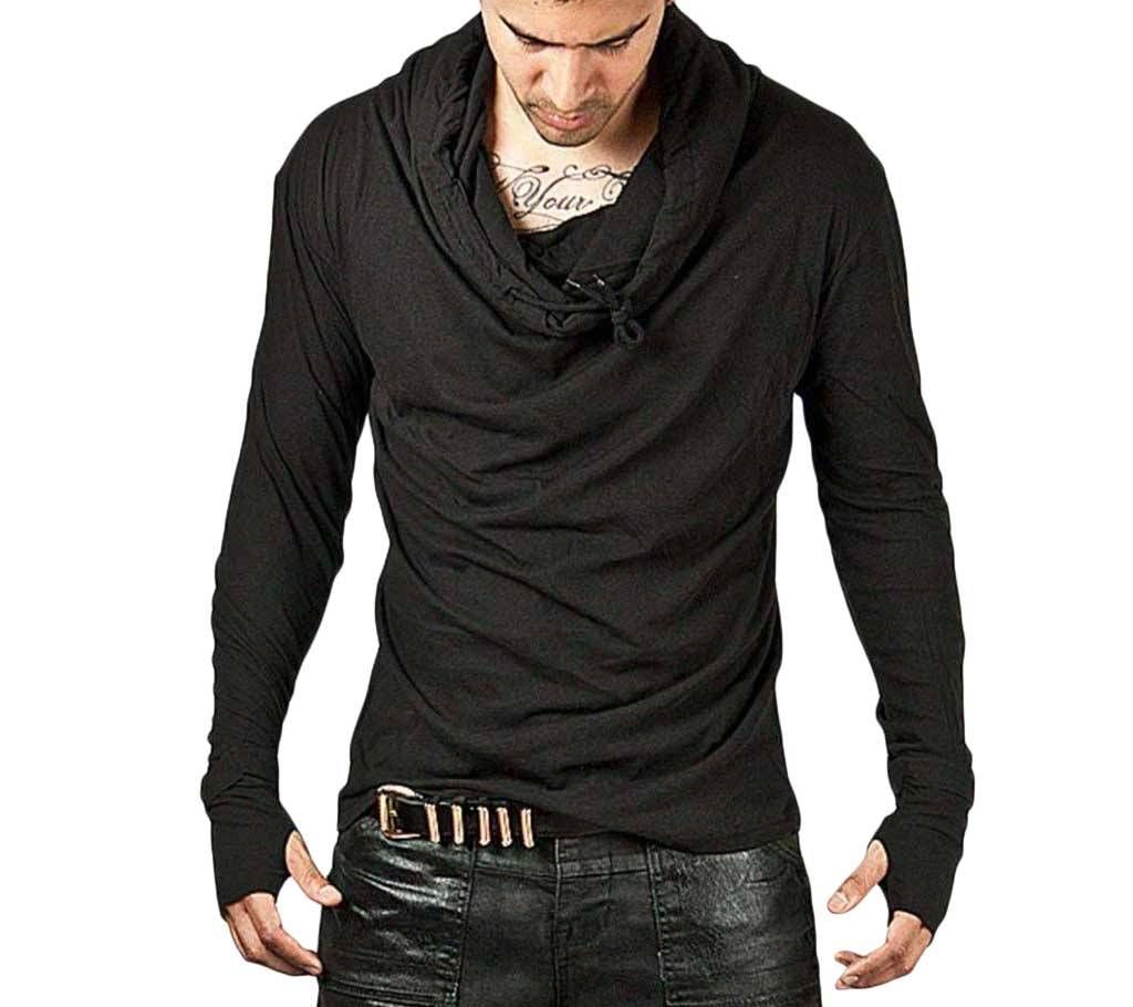 Neck dosting full sleeve gents T-shirt