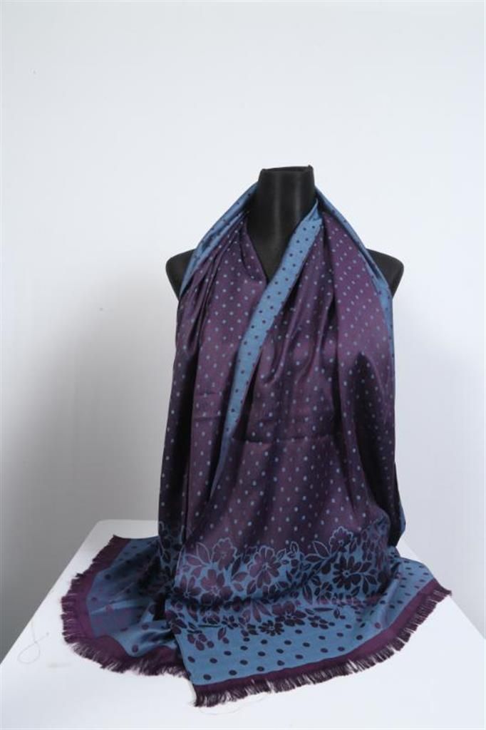 Royal Blue Color Pasmina Silk Shawl