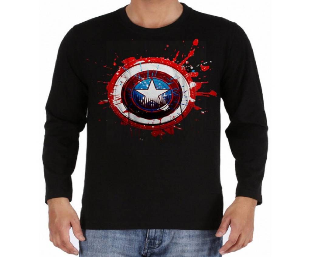 Captain America Gents Full Sleeve Cotton T-shirt 