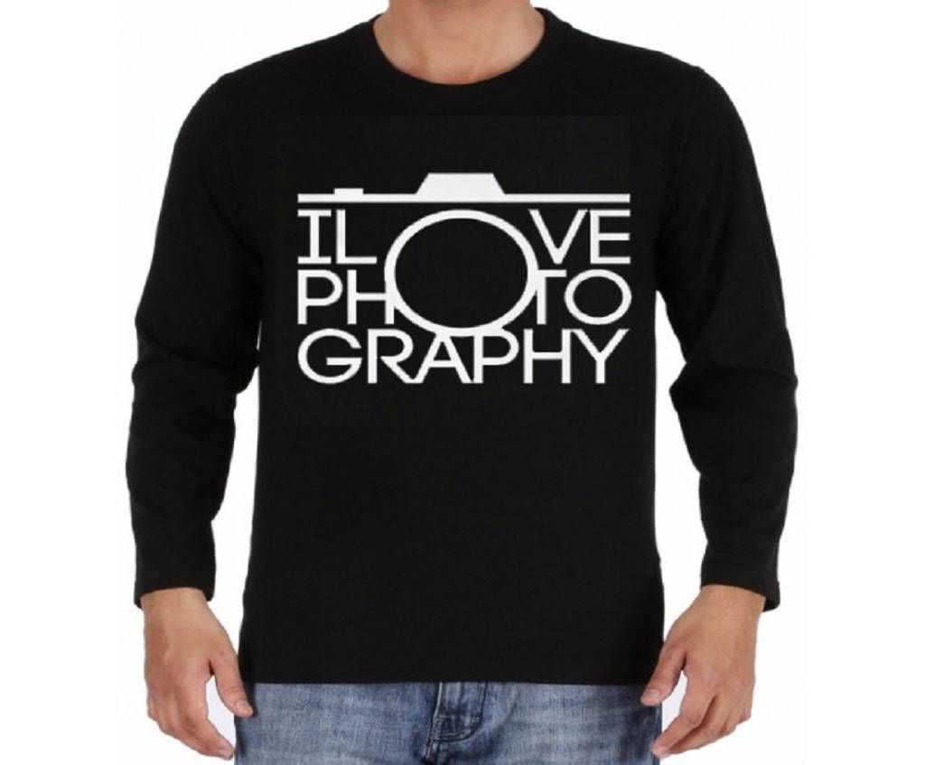 Love photography Gents Full Sleeve Cotton T-shirt 