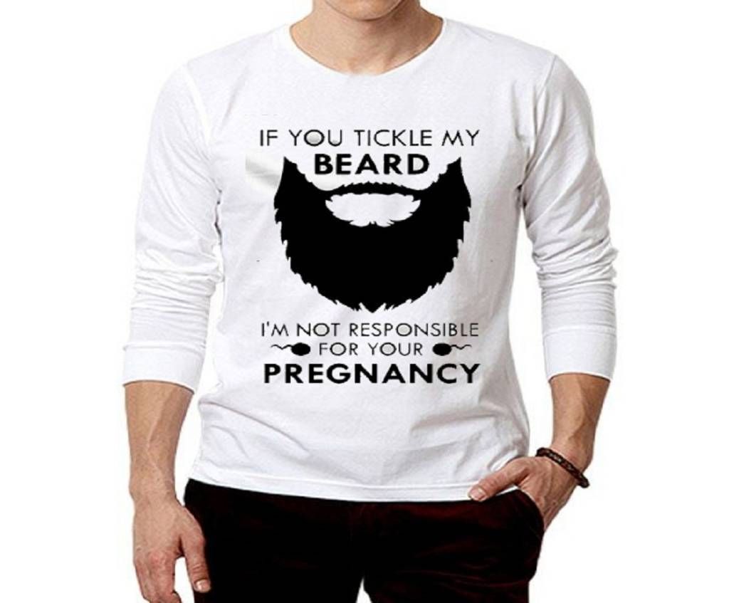 Beards Gents Full Sleeve Cotton T-shirt 