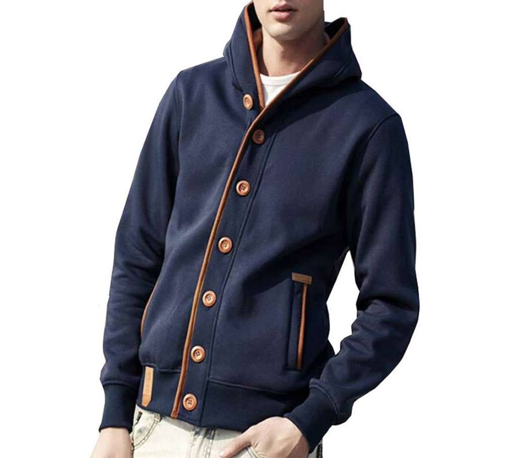 Gents Full-sleeve Navy Hoodie