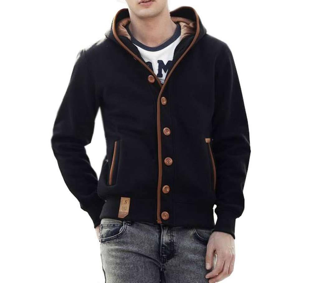 Gents Full-sleeve Black Hoodie
