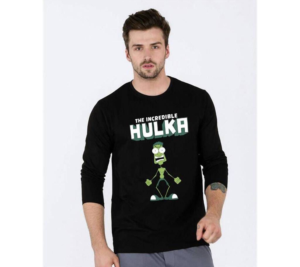 Hulka Gents Full Sleeve Cotton T-shirt 