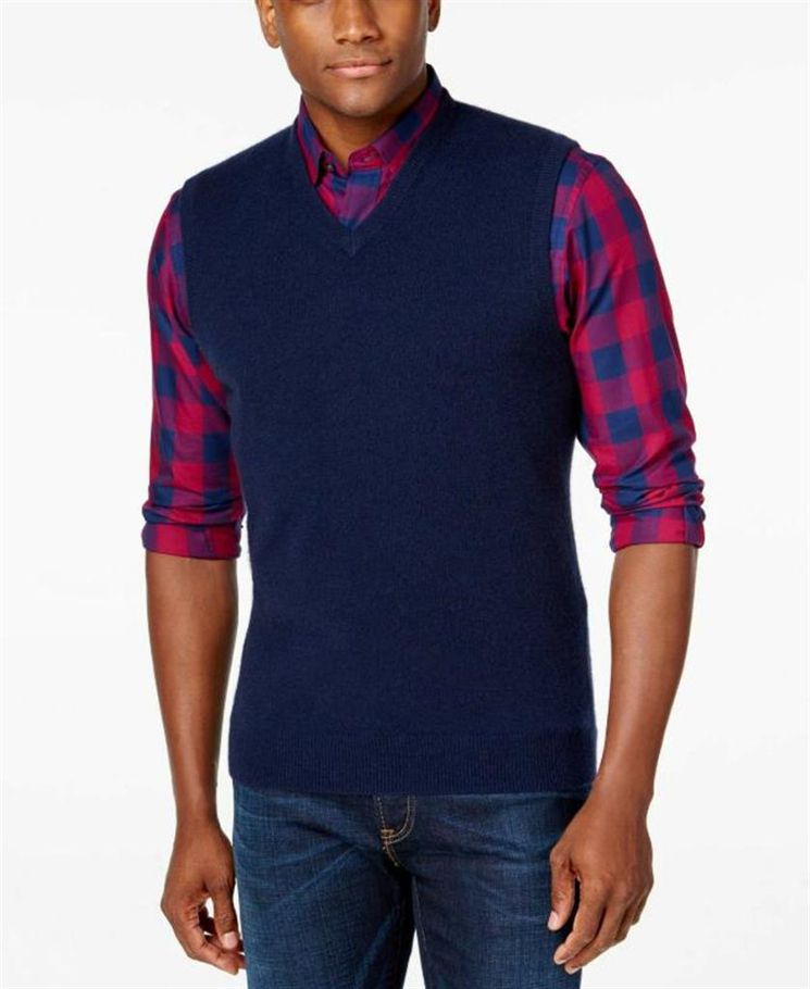 Gents sleeveless cotton sweater 