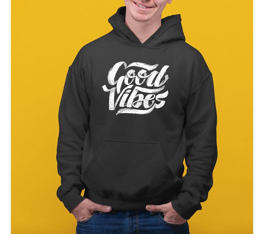 Good Vibes Mens Hoodie - Black