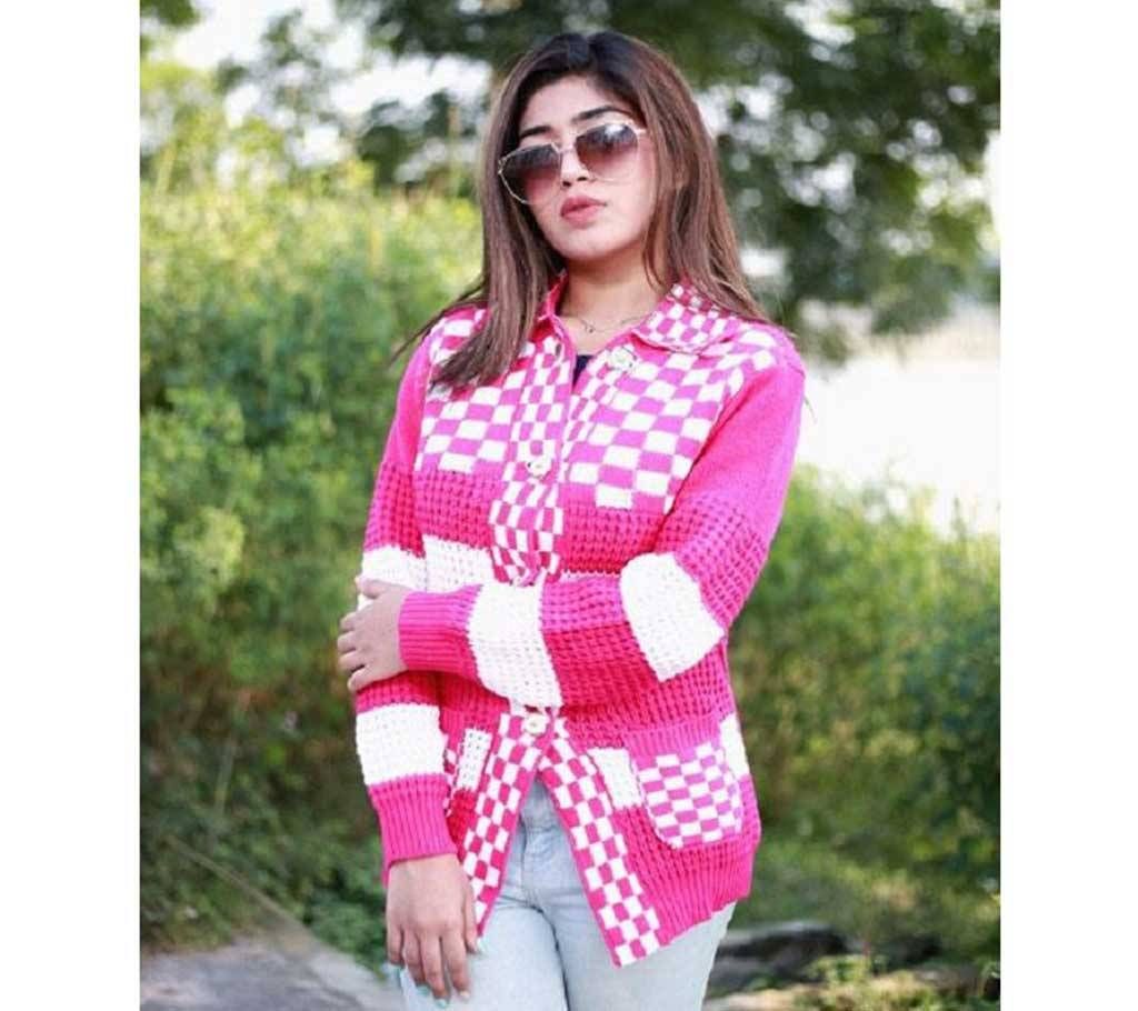 Fashionable Cardigan For Ladies Multicolor