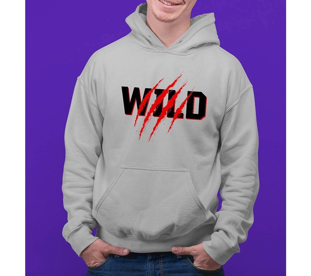wild Mens Hoodie - Grey