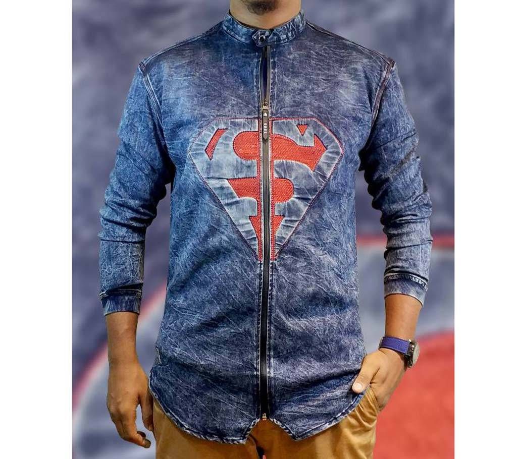 Superman Menz Denim Full Sleeve Jacket