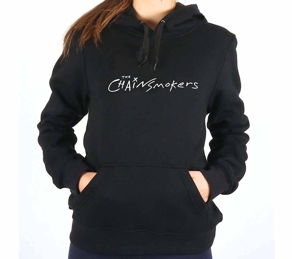 Chainsmoker-Black-Ladies-Hoodie