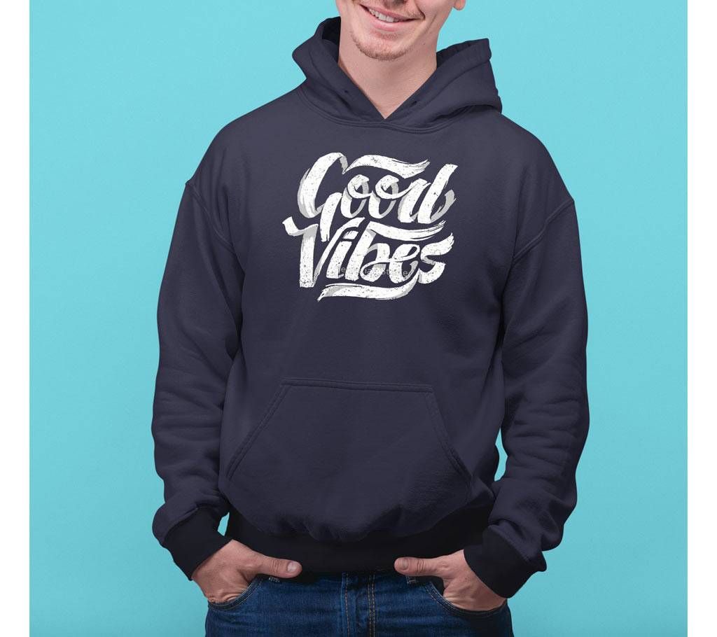 Good Vibes Mens Hoodie - Blue