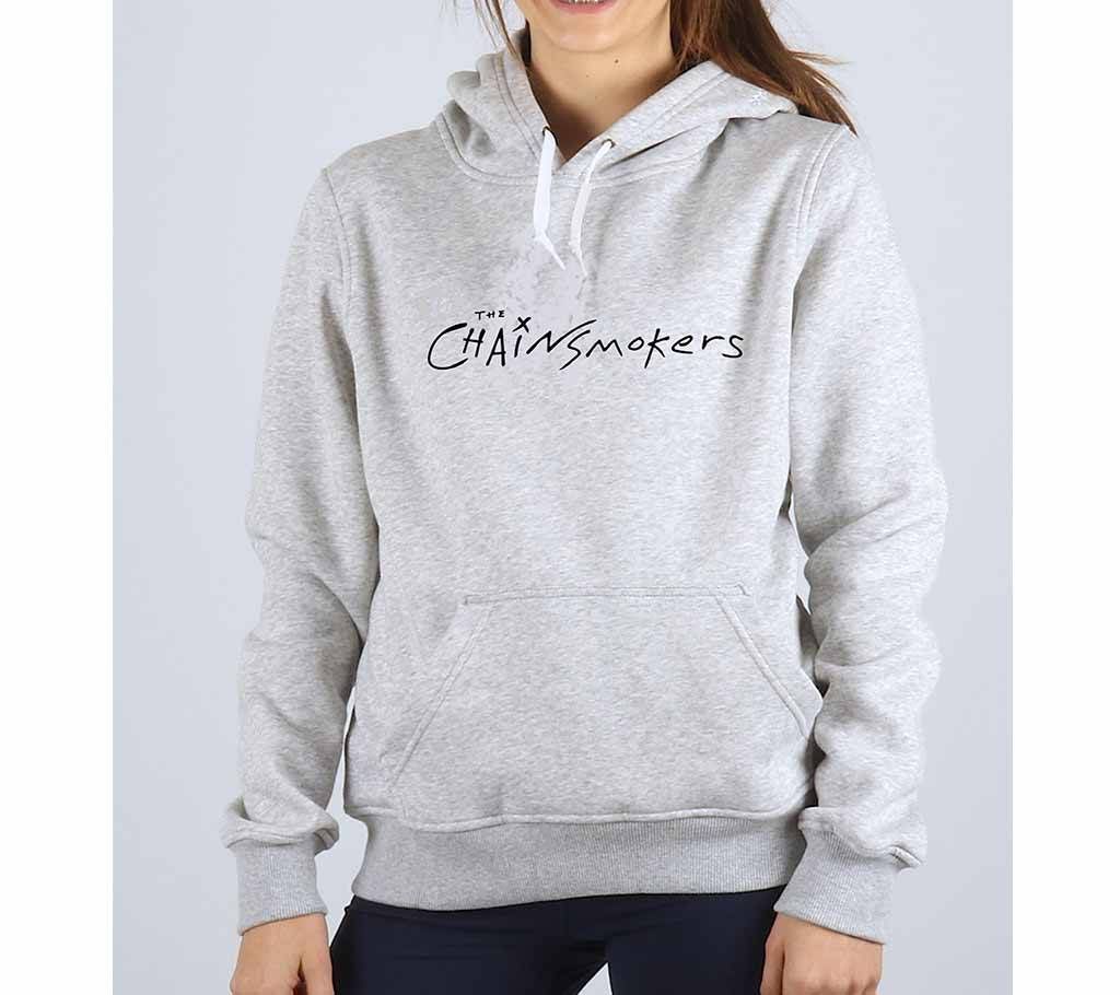 Chainsmoker-Grey Melange-Ladies-Hoodie