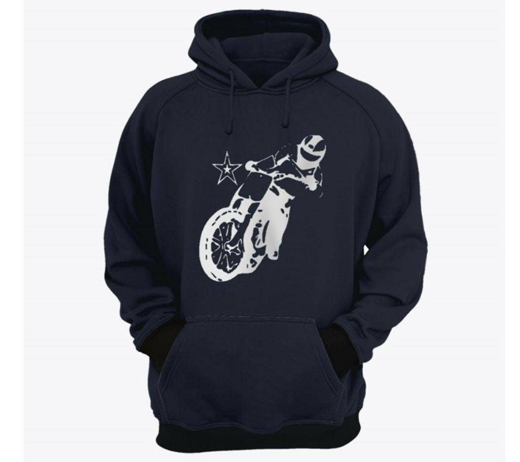 Moto -Navy Blue-Mens-Hoodie