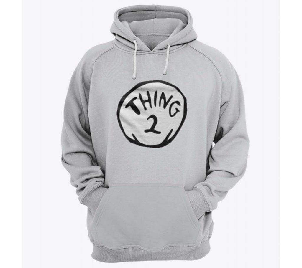 Thing-2-Grey Melange-Mens-Hoodie