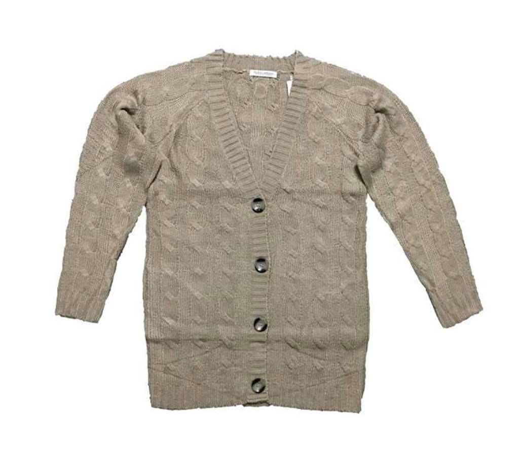 Ladies Cotton Sweater - Light Olive