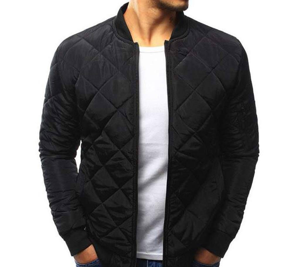Black Bonded Jacket For Men