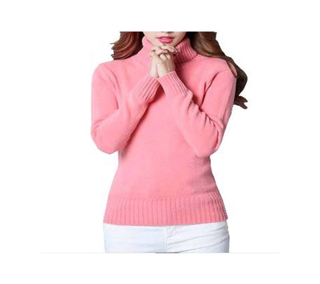 Ladies  Neck Cotton Sweater