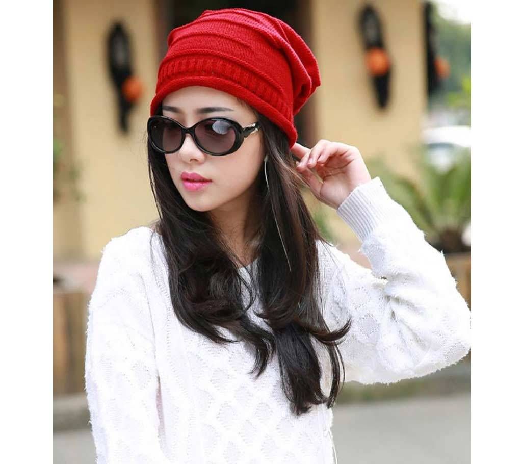 Black Woolen Winter Cap For Men