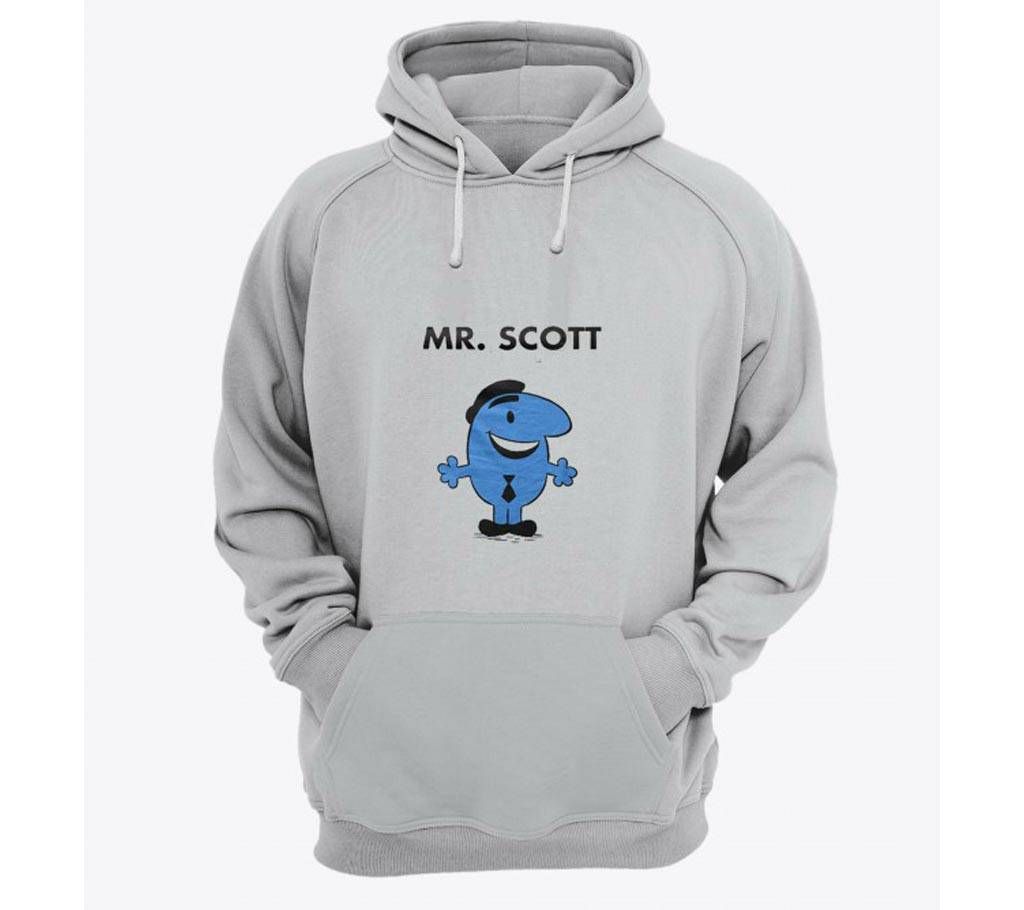 Mr-Scott-Grey Melange-Mens-Hoodie