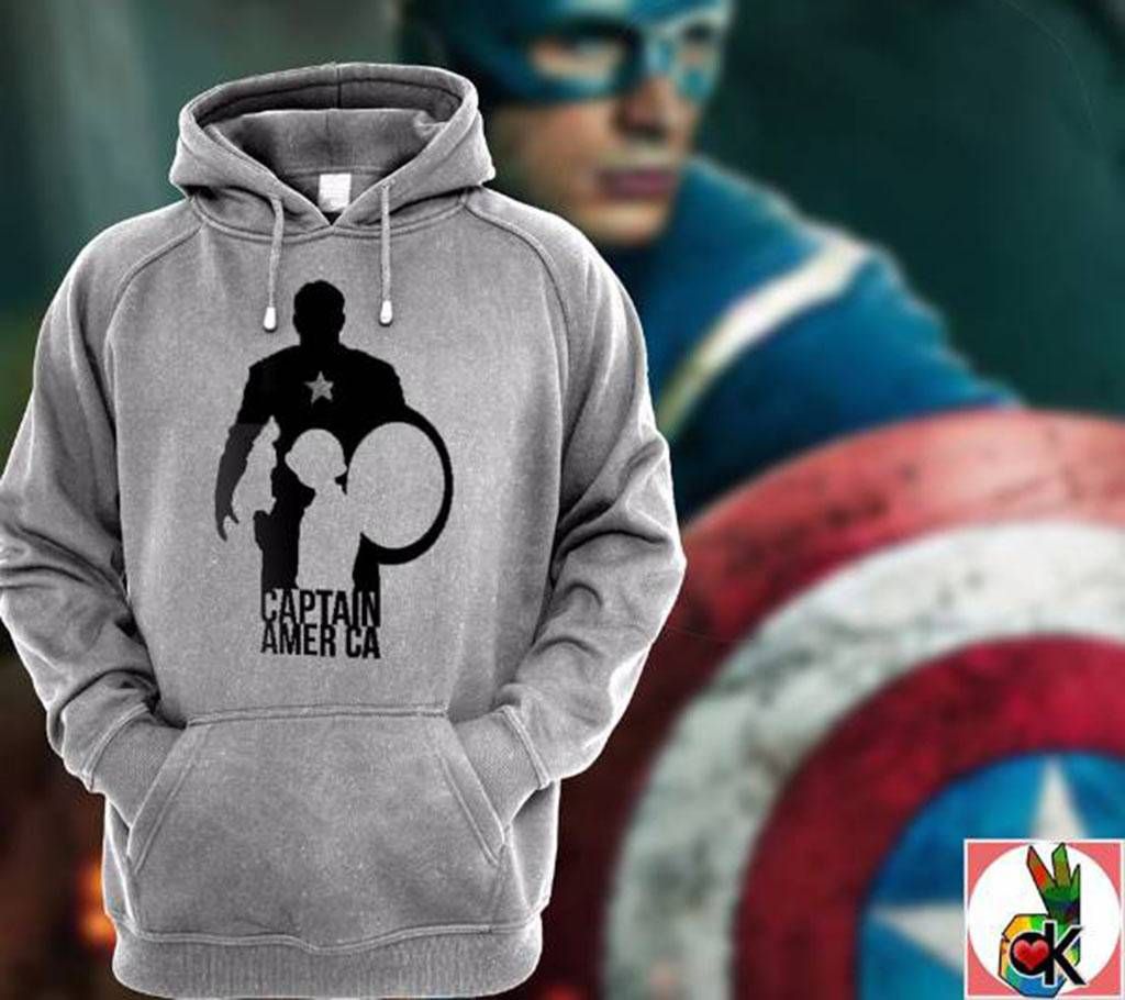 Captain America Full Sleeve Gents Cotton Hoodie