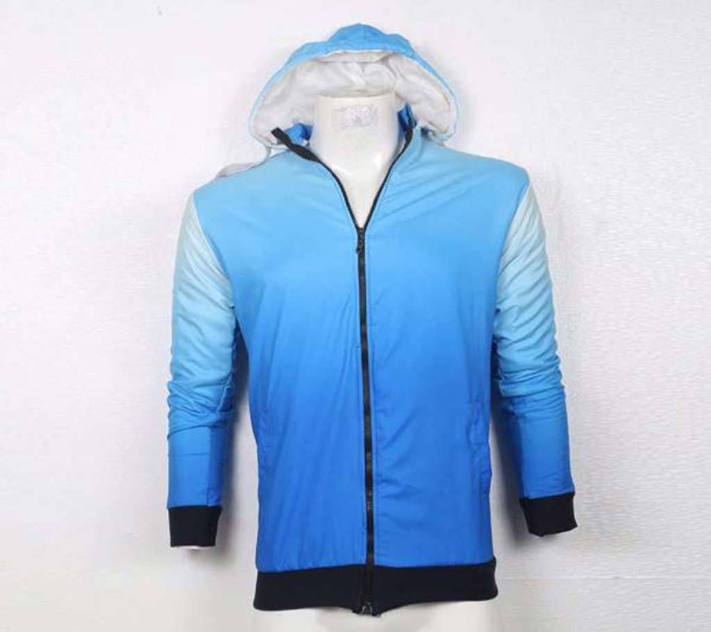 Gents full sleeve jacket with hoodie