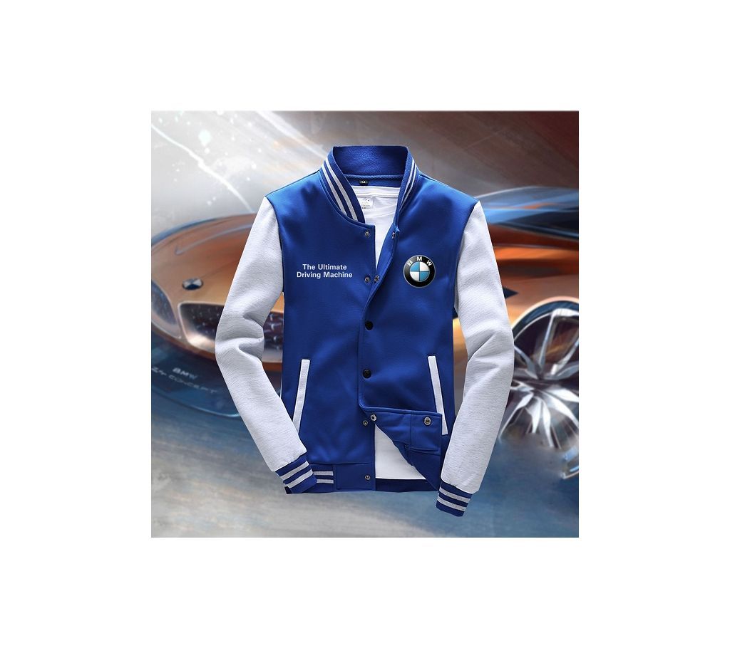 Mens Stylish Jacket  Blue and White  FAS