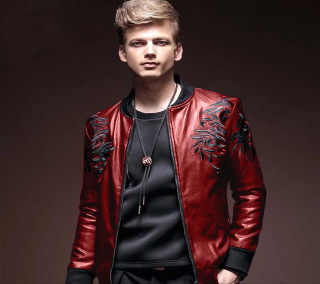 Mens Full Sleeve Winter Jacket- 005 - Red - FAS