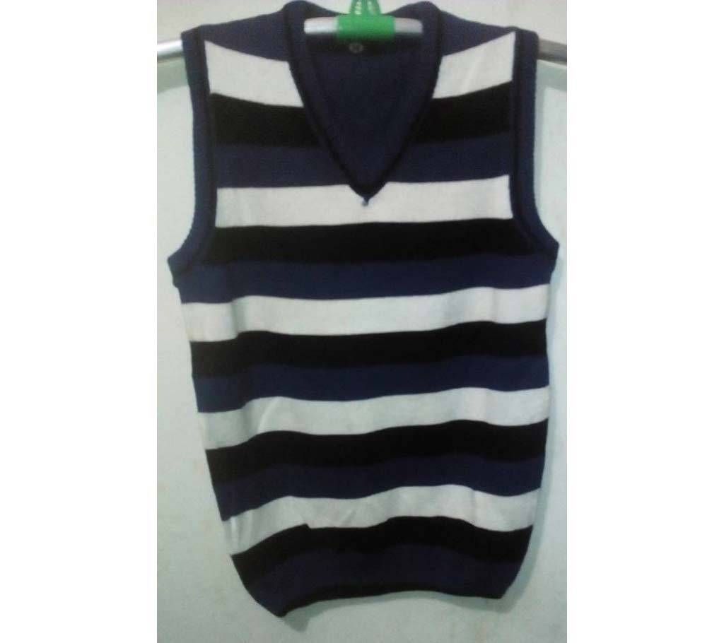 Mens V-Neck Half Sleeve Sweater