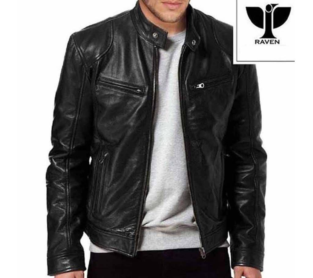 RAVEN RA20 MENS GENUINE LEATHER SLIM FIT BIKER JACKET