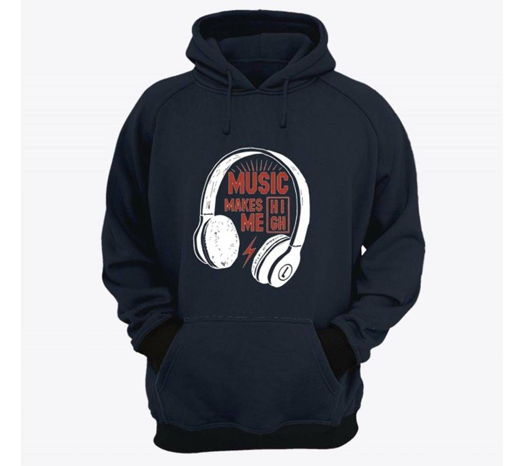 Music-Navy Blue-Mens-Hoodie