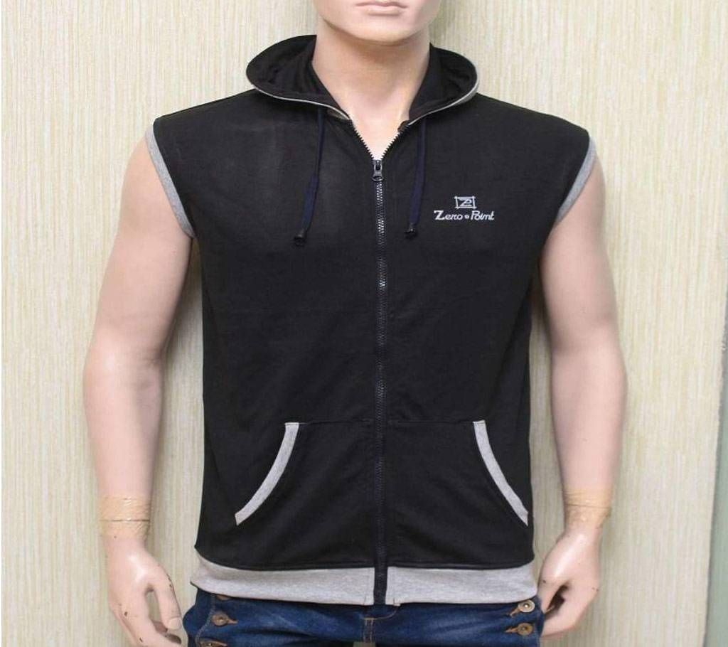 Gents Cotton Sleeveless Hoody