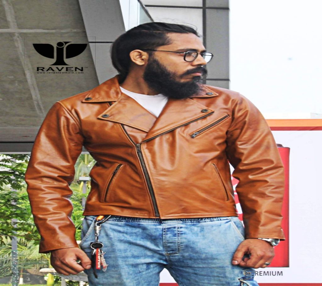 RAVEN BIKER JACKET (DUEL TONE)