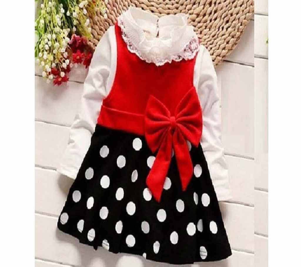 Cotton Winter Dress For Baby Girls 