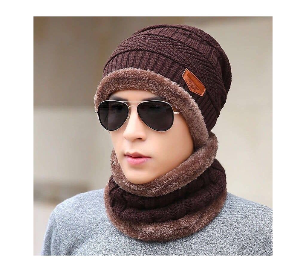 Special Winter Cap and Scarf set Chocolate