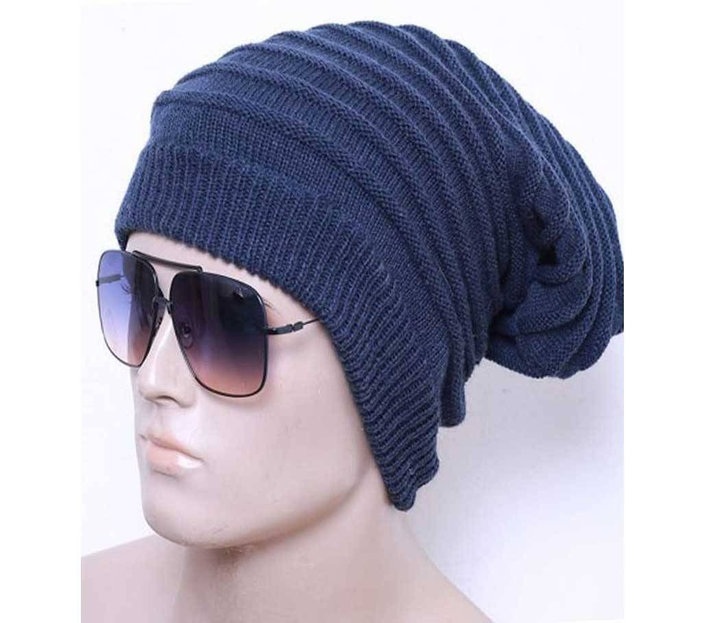 Menz Winter Beanie Hat-Blue