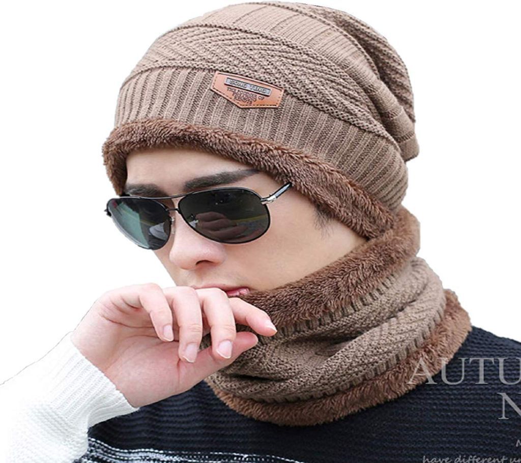 Winter Beanie Hat & Neck Warmer Scarf Set