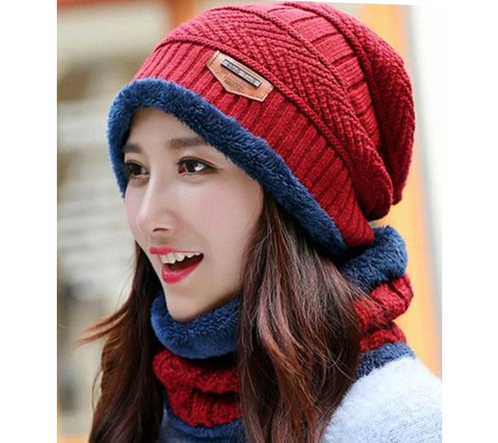 Woolen Winter Cap With Neck Band For Men  - Premium Quality