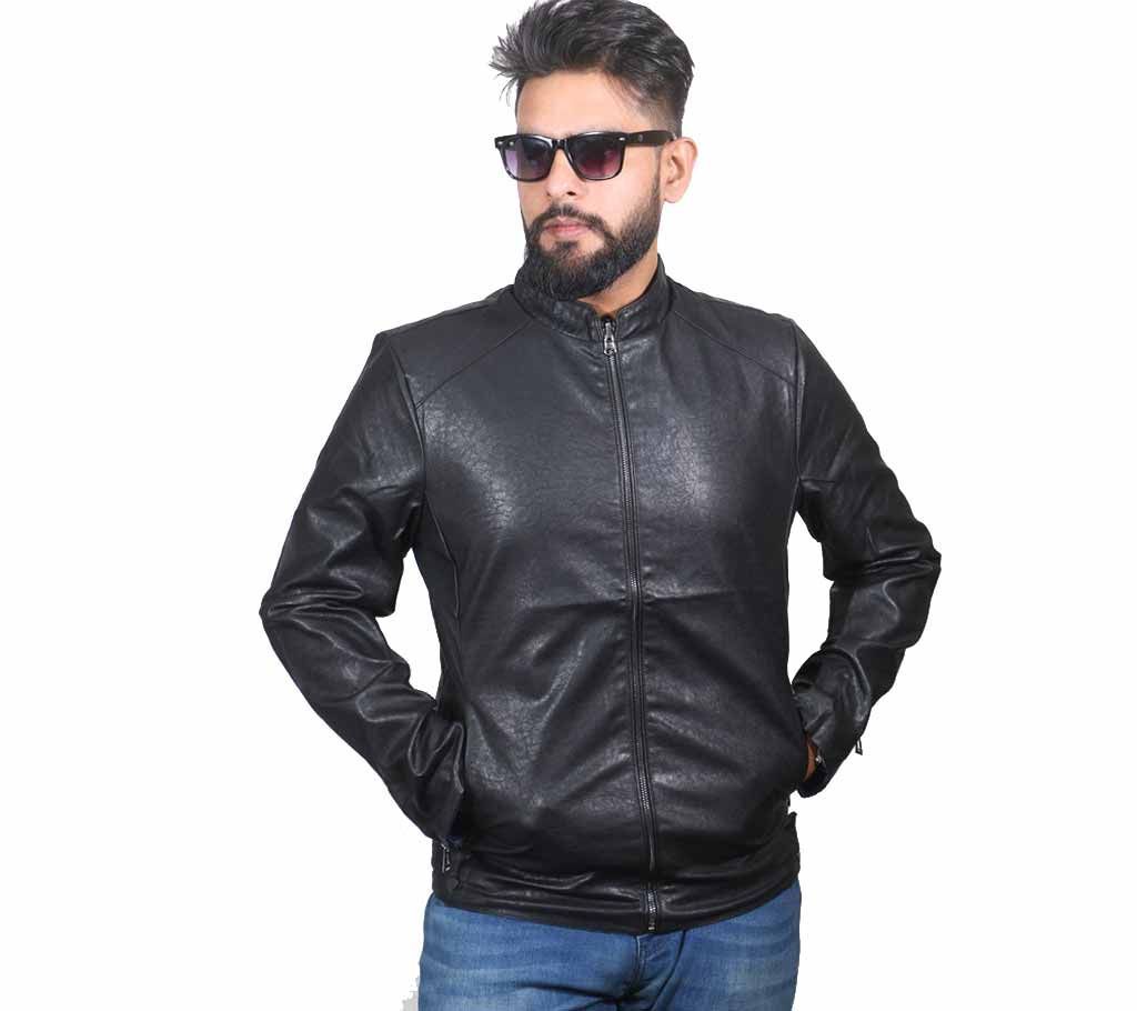 Artificial Leather Jacket For Men (Double Part)